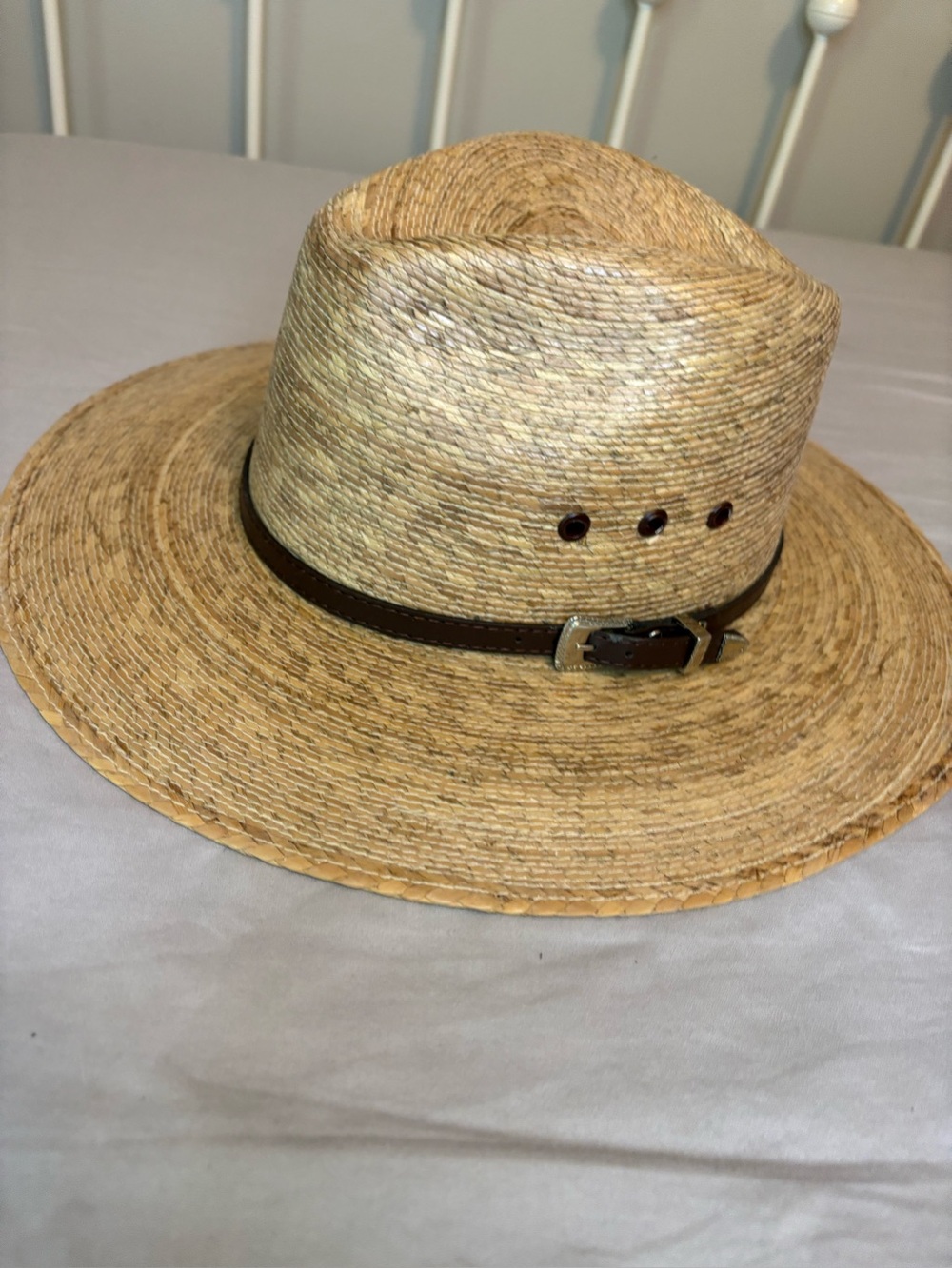 Dallas Hats Indy 03 Palm Straw Western Fedora Hat M/D